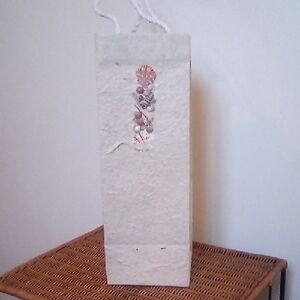 Handmade Wine Gift Bags, Coastal Theme, Qty 5